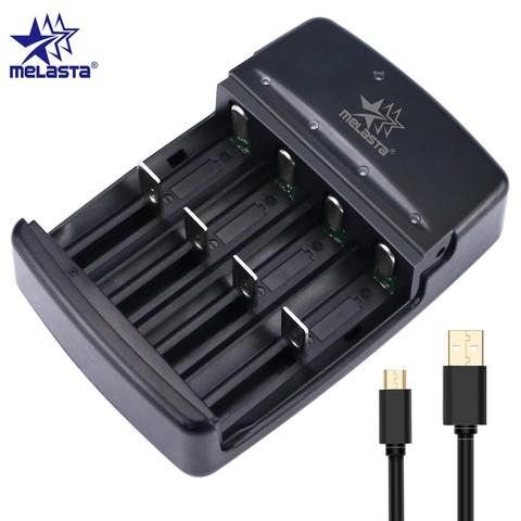 Melasta-Cargador USB LED inteligente con 4 ranuras para NI-ZN AA/AAA LiFePO4, cargador de batería NI-ZN/LiFePO4 con cable USB, 1,6 V ► Foto 1/6