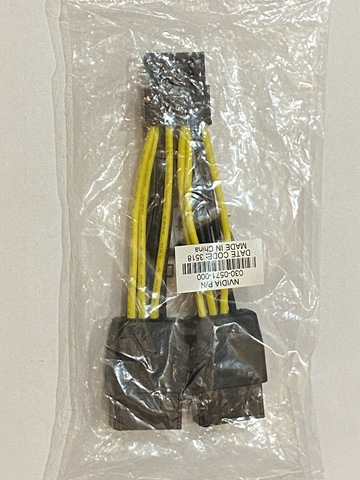 Nuevo 030-0571-000 para NVIDIA Dual de 8 a 8 gráficos Cable de alimentación Tesla K80 M60 M40 P100 V100 ► Foto 1/5