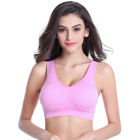 Sujetador deportivo para mujer, chaleco para correr, ropa interior de entrenamiento de gimnasio, Tops cortos acolchados, ropa deportiva para mujer, sujetadores push-up ► Foto 1/6