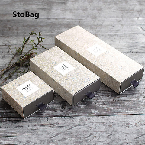 StoBag-cajas de embalaje plegables para té, galletas de Chocolate, recuerdo de cumpleaños y boda, caja de jabón hecha a mano, verde/amarillo, 10 Uds. ► Foto 1/6