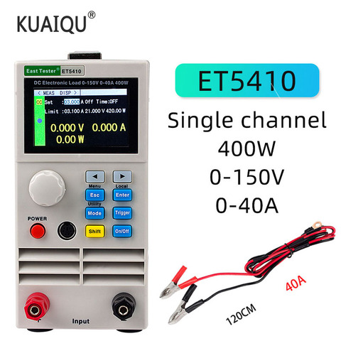 ET5410-probador de carga eléctrica profesional, carga eléctrica CC programable, Control Digital, carga electrónica, 150V, 40A, 400W ► Foto 1/6