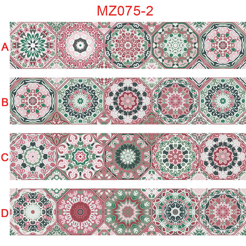 Tira de azulejos hexagonales Retro, pegatinas de pared para baño, cocina, escaleras, decoración de puertas, papel tapiz, Mural artístico de pelar y pegar, 10/15/20/30cm ► Foto 1/6