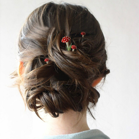 Setas en miniatura de puntos rojos, amarillos y blancos, jardín de hadas, terrario, pastoral, pegatinas de Navidad, manualidades, envío gratis, 3 uds. ► Foto 1/6