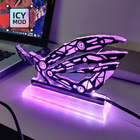 A-RGB ROG-Panel de iluminación acrílica para Gamers, Panel de iluminación LED de arco iris de 5V y 3 pines con diseño personalizado de la República ► Foto 1/1