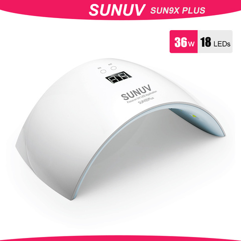 SUNUV SUN9x Plus 36W lámpara de uñas UV secador de uñas para UV Gel máquina LED para uñas de Gel Sensor infrarrojo temporizador conjunto ► Foto 1/6