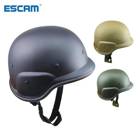 ESCAM-casco de seguridad de la 2. ª Guerra Mundial, casco de acero alemán para actividades al aire libre, ciclismo, juego de jungla, protector ► Foto 1/1