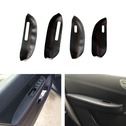 Microfibra de cuero apoyabrazos de puerta de coche Panel de la cubierta protectora para Peugeot 307, 2004, 2005, 2006, 2007, 2008, 2009, 2010, 2011, 2012, 2013 ► Foto 1/5