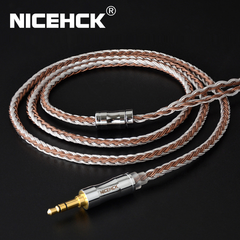 NiceHCK-Cable mixto de cobre plateado de 16 núcleos, conector de 3,5/2,5/4,4mm, MMCX/2Pin/QDC/NX7, para C16-5, TRNCCAKZZSX, TFZ, QDC, NX7 PRO, BL-03 ► Foto 1/6