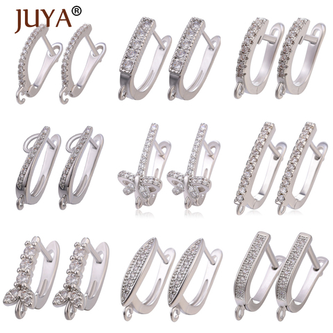 JUYA pendiente hecho a mano aros para fabricación de joyería DIY mujeres borla aros de perlas cristal conclusiones regalo joyería suministros ► Foto 1/6