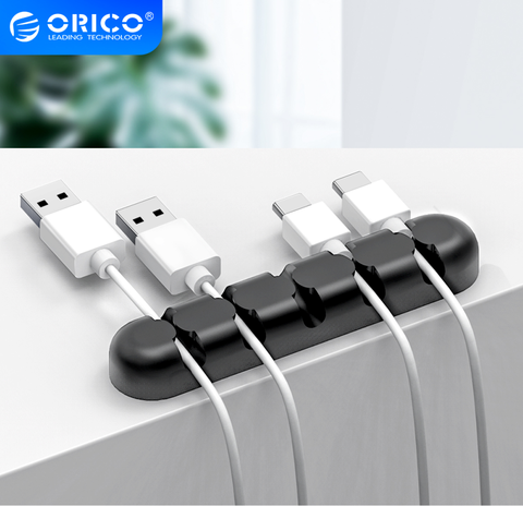 ORICO Cable organizador personalizado Cable USB de silicona soporte escritorio ordenado gestión Clips titular del Cable para el ratón Cable de auriculares organizador ► Foto 1/6