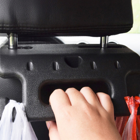 Para reposacabezas de asiento de coche suspensión para cosméticos mano bolsa de almacenamiento de bolsas de gancho viejo seguridad reposabrazos barra ► Foto 1/6