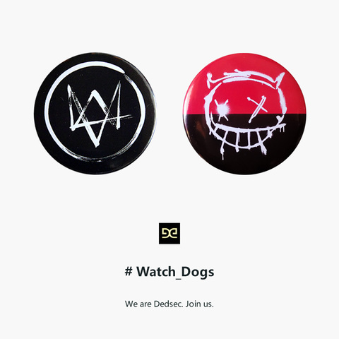 Juegos populares Watch Dogs 2 Logo insignia Pin broche mochila distintiva ropa joyería para sombrero juego colección regalo para fanáticos ► Foto 1/5