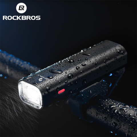 RockBros-Luz LED frontal para bicicleta, a prueba de lluvia, recargable por USB, de aluminio y con 2000 mAh, ultraliviana para bicicleta de montaña ► Foto 1/6