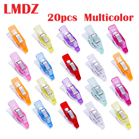 LMDZ 20 Pcs Mini Multi-propósito Clips uso como Clips para costura vinculante Clips para acolchado crochet de propósito General ► Foto 1/6