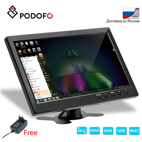 Podofo Monitor HD LCD de 10,1 
