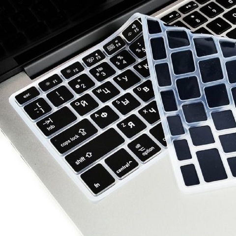 Piel del teclado de idioma ruso para Macbook Air 13 cubierta del teclado ruso A1466 impermeable Protector de la película del teclado ► Foto 1/6