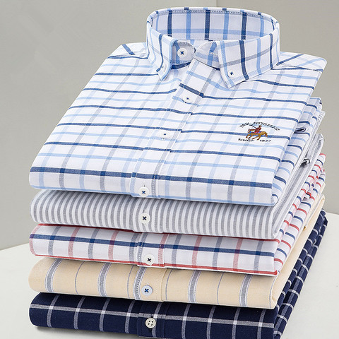 Camisa Oxford de alta calidad para hombre, Camisa de algodón de 100%, manga larga, informal, a la moda, DS369, novedad de 2022 ► Foto 1/6