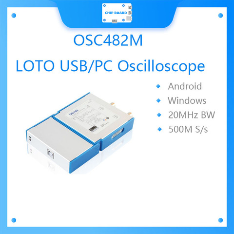 LOTO osciloscopio USB/PC OSC482M(Android + Windows), frecuencia de muestreo de 50 MS/s, ancho de banda de 20MHz, para automóvil, estudiante, ingeniero ► Foto 1/6