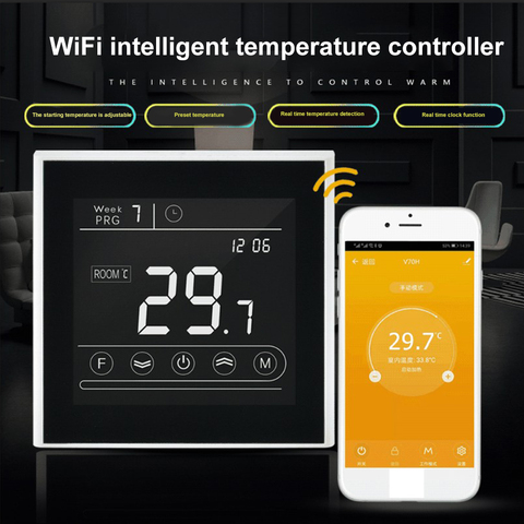 Termostato inteligente WiFi de 90-240V, control remoto de