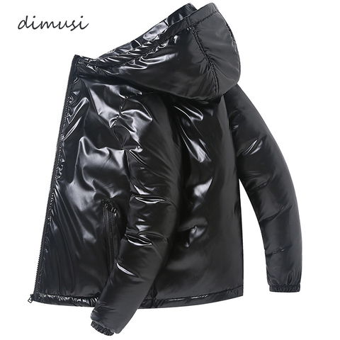 DIMUSI Bomber-Chaqueta de algodón para hombre, Abrigo con capucha, prendas de vestir informales, térmica Delgado, acolchada, ropa de invierno ► Foto 1/6