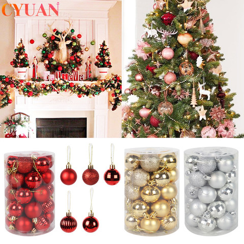 34 Uds decoración árbol de Navidad bolas de adornos navideños bolas decoraciones para el hogar fiesta de Navidad decoración de Navidad Kerstballen ► Foto 1/6