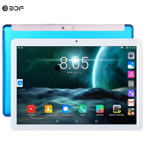 Tableta de 10,1 pulgadas 2G, Quad Core, 1GB + 16GB ROM, Android, compatible con WIFI, Google Play, pantalla de cristal 1280x800, tarjetas SIM duales ► Foto 1/6