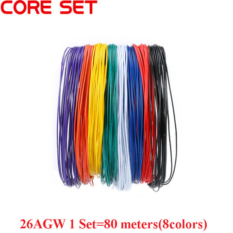 1 Set 10M 26AWG Flexible de PVC de alambre de Cable 26AWG 1,3mm alambre de cobre estañado 8 colores aislado LED Cable para DIY conectar ► Foto 1/6