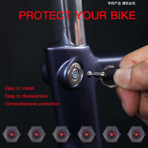 El manillar antirrobo más ligero de 0,45g, candado para bicicleta, protege el sillín, Diseño Inteligente ► Foto 1/6