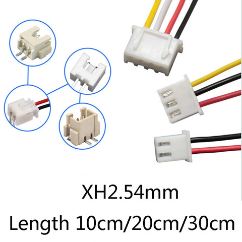 10 Uds JST XH 2,54/2/3/4/5/6 Pin paso 2,54mm conector macho Cable con enchufe 10cm/20cm/30cm de longitud 26AWG hombre de enchufe hembra ► Foto 1/3