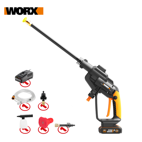 Worx hidroshot-lavadora portátil de 20V para coche, WG620E.3, herramienta de jardín de alta presión, lavadora, portátil, inalámbrica, recargable ► Foto 1/6