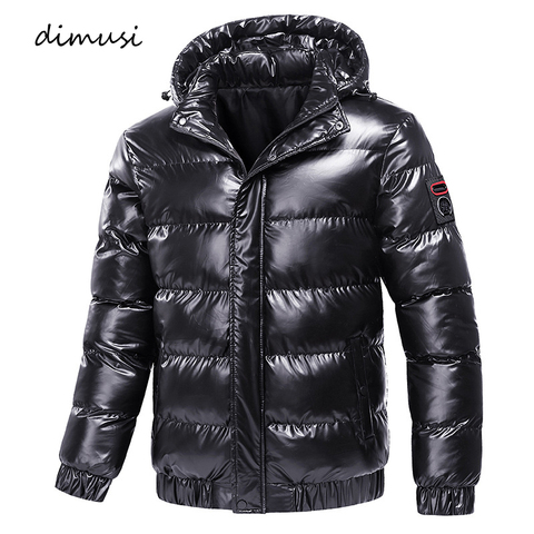 DIMUSI-chaquetas de invierno para hombre, Parkas cálidas de algodón a la moda, abrigos con capucha, prendas de vestir informales, ropa térmica ► Foto 1/6