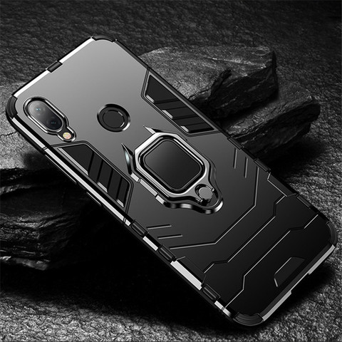 Funda protectora 4 en 1 para Xiaomi Redmi Note 7, 7 Pro, a prueba de golpes, color negro esmerilado ► Foto 1/6