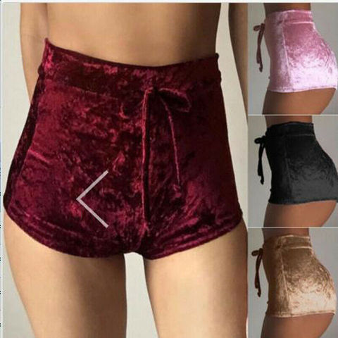 Pantalones cortos deportivos de terciopelo para Mujer, ropa deportiva de franela para correr, gimnasio, Fitness ► Foto 1/6