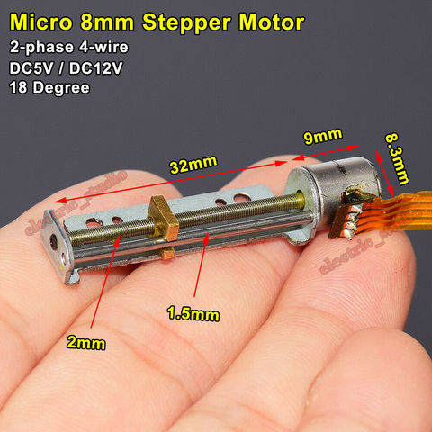 Mini actuador lineal de 30mm de carrera, motor paso a paso de tornillo de precisión de Micro 8mm, Motor paso a paso de 4 cables de 2 fases ► Foto 1/6