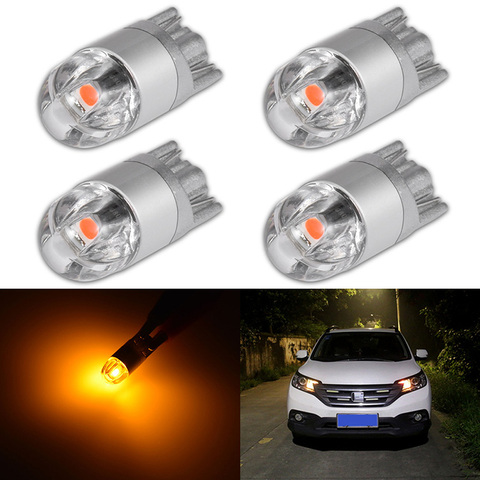 4 Uds. De bombillas LED T10 W5W 3030 SMD 168 194 W5W, luces de señalización para lectura de coche, 12V, cristal ámbar, blanco, azul, rojo, verde ► Foto 1/6