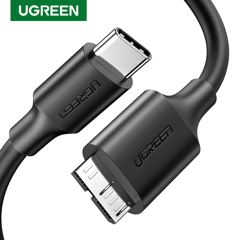 Ugreen, USB C a Micro B 3,0, Cable de 5Gbps 3A, Cable de sincronización de datos rápida para Macbook Unidad de disco duro HDD, funda SSD, USB tipo C, Cable Micro B ► Foto 1/6