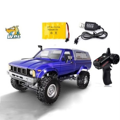 WPL C24 RC coche de Control remoto de coche 2,4G RC Crawler Off-road Buggy coche máquina de movimiento de las 1:16 4WD regalos de coches RTR con batería para niños ► Foto 1/6