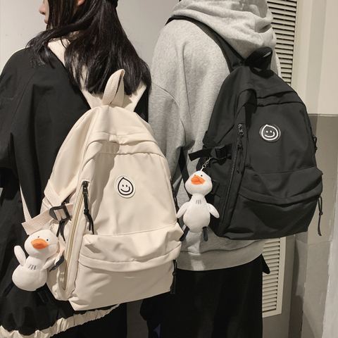 Mochila sencilla para hombre y mujer, morral escolar para adolescentes y para chicas Harajuku, para ordenador portátil de 14 pulgadas, estilo coreano, 2022 ► Foto 1/6