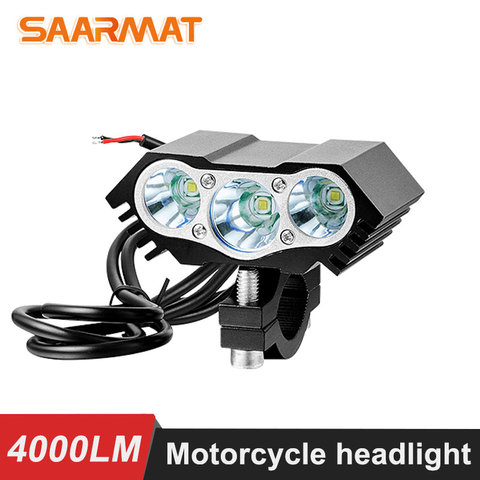 1 Uds 12V-36V 30W 4000LM XM-L T6 LED faro de la motocicleta de trabajo del punto de la luz Offroad lámpara de luz de niebla de conducción Scooters foco ► Foto 1/6