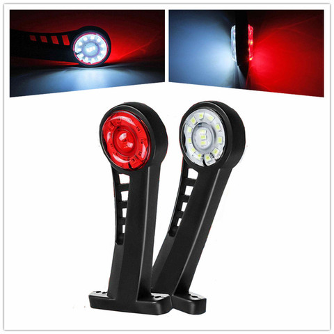 2 uds LED 24v indicador lateral luces luz del remolque contorno indicador señal de advertencia de remolque furgoneta camión autobús luces laterales ► Foto 1/6