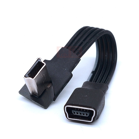 Mini USB hembra de 4 ángulos de 10CM y 90 grados a Mini B adaptador de cable macho de 5 pines de 50CM y 100CM ► Foto 1/6