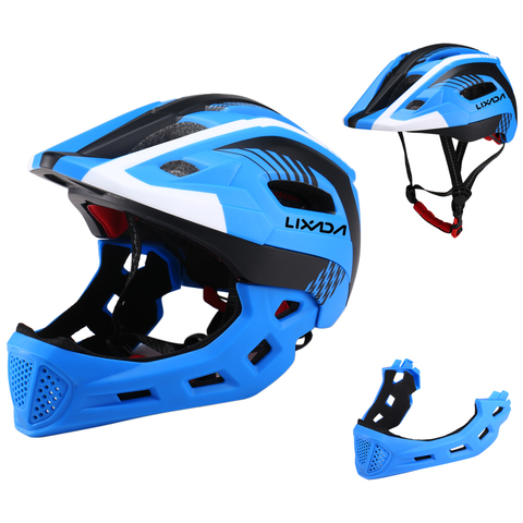 Lixada-casco de bicicleta de cara completa desmontable para niños, ultraligero, transpirable, para ciclismo, casco de seguridad deportivo para patinete ► Foto 1/6