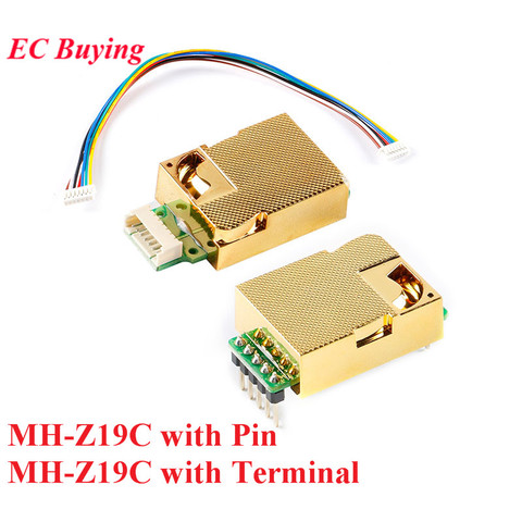 MH-Z19 MH-Z19C infrarrojo IR CO2 Módulo de Sensor de dióxido de carbono Sensor de Gas NDIR para CO2 Monitor 400-5000ppm UART salida PWM MH Z19C ► Foto 1/6