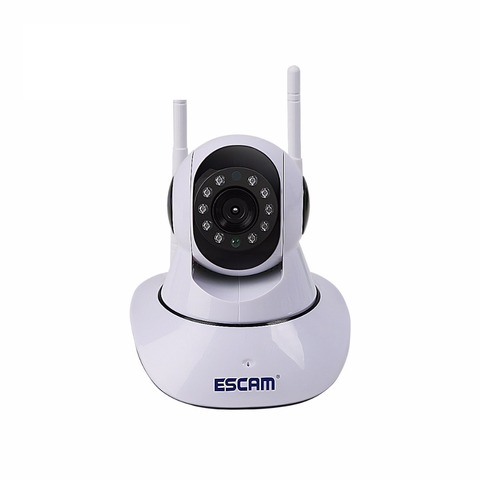 ESCAM-Cámara IP bidireccional con wifi para el hogar, dispositivo visual de seguridad 720P, inalambrico con Pan y Tilt de vigilancia, audio, Leds IR, tarjeta TF máx de 128G y antena dual, tipo ONVIF ► Foto 1/6