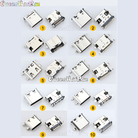 Conector Micro USB tipo C para móvil, conector hembra de carga tipo C para Xiaomi, Huawei, Nokia, HTC, 10 modelos, 60 unidades ► Foto 1/6
