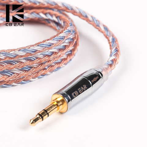 KBEAR 16 núcleo actualizado de cobre Chapado en plata Cable 2,5/3,5/4,4 MM con MMCX/2pin/QDC TFZ para KZ ZS10 ZSN Pro ZSX BLON BL-03 V90 ► Foto 1/6