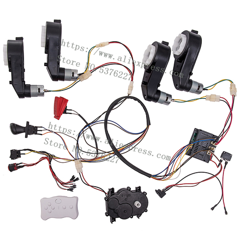 Ruedas eléctricas para niños, juego completo de arnés de bricolaje de 12V, transformador de placa de circuito de Control remoto, interruptor de cables, piezas de repuesto ► Foto 1/6