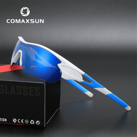 COMAXSUN-gafas polarizadas profesionales para ciclismo, lentes para deportes al aire libre, para bicicleta, UV 400, con 5 lentes TR90 ► Foto 1/6