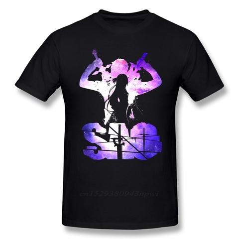 Sword Art-camiseta en línea para hombre, camiseta informal 100% de algodón con estampado de manga corta, camiseta de talla grande ► Foto 1/6