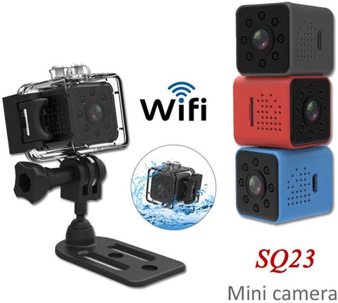 SQ23 Mini cámara WIFI cámara HD 1080P HD noche visión DVR cámara videocámara grabadora de con Shell impermeable pequeño Cam SQ23 apoyo oculta ► Foto 1/6